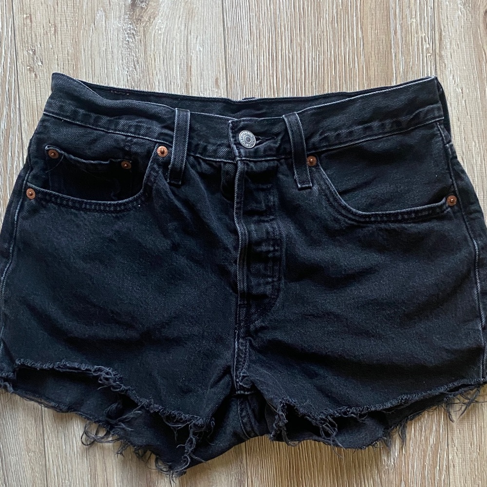 Levi's Black Jean Shorts for Women